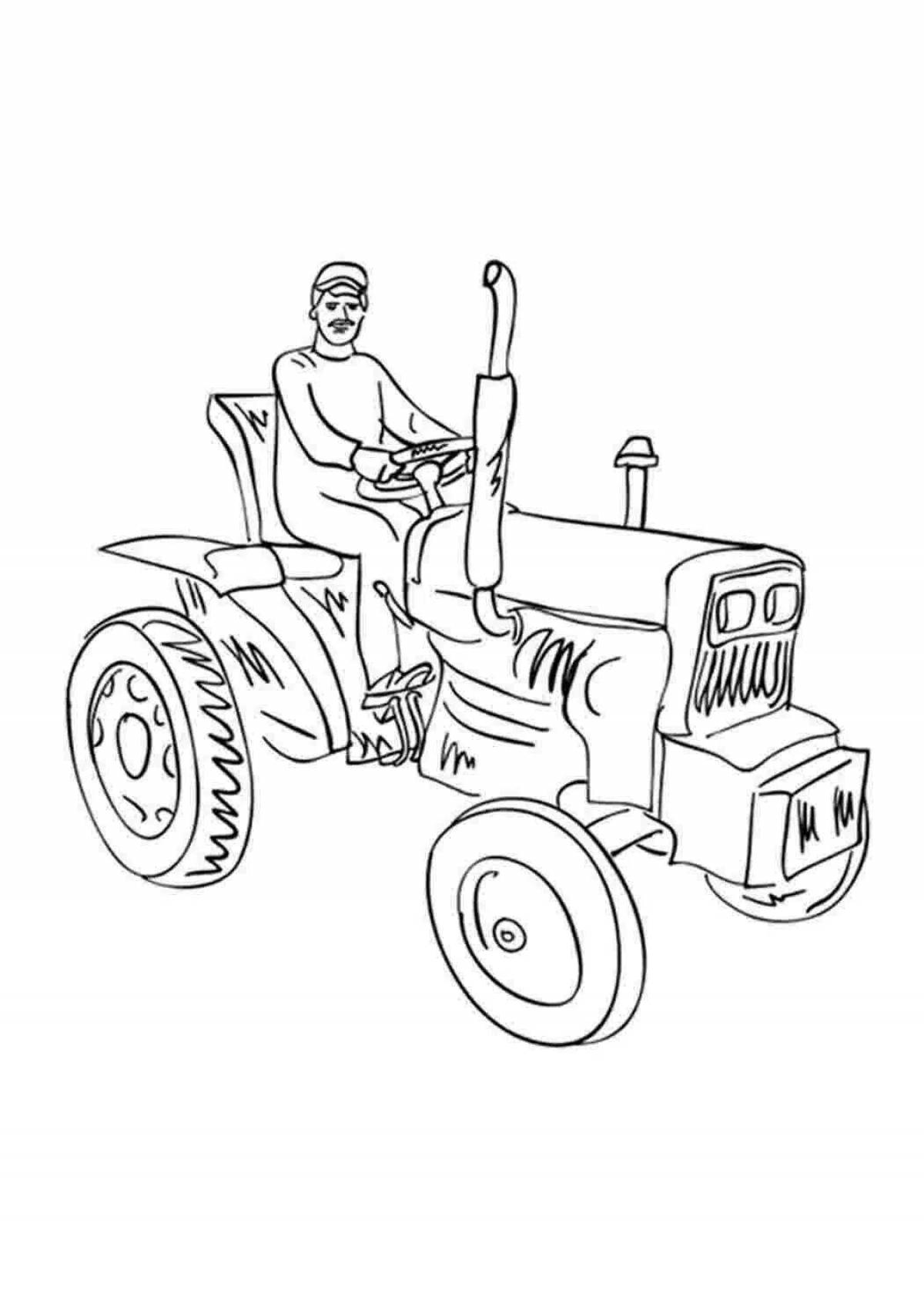 Exciting coloring of the walk-behind tractor