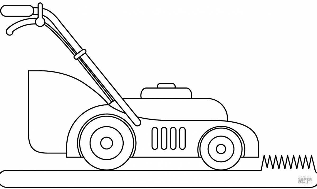 Coloring page mysterious motoblock