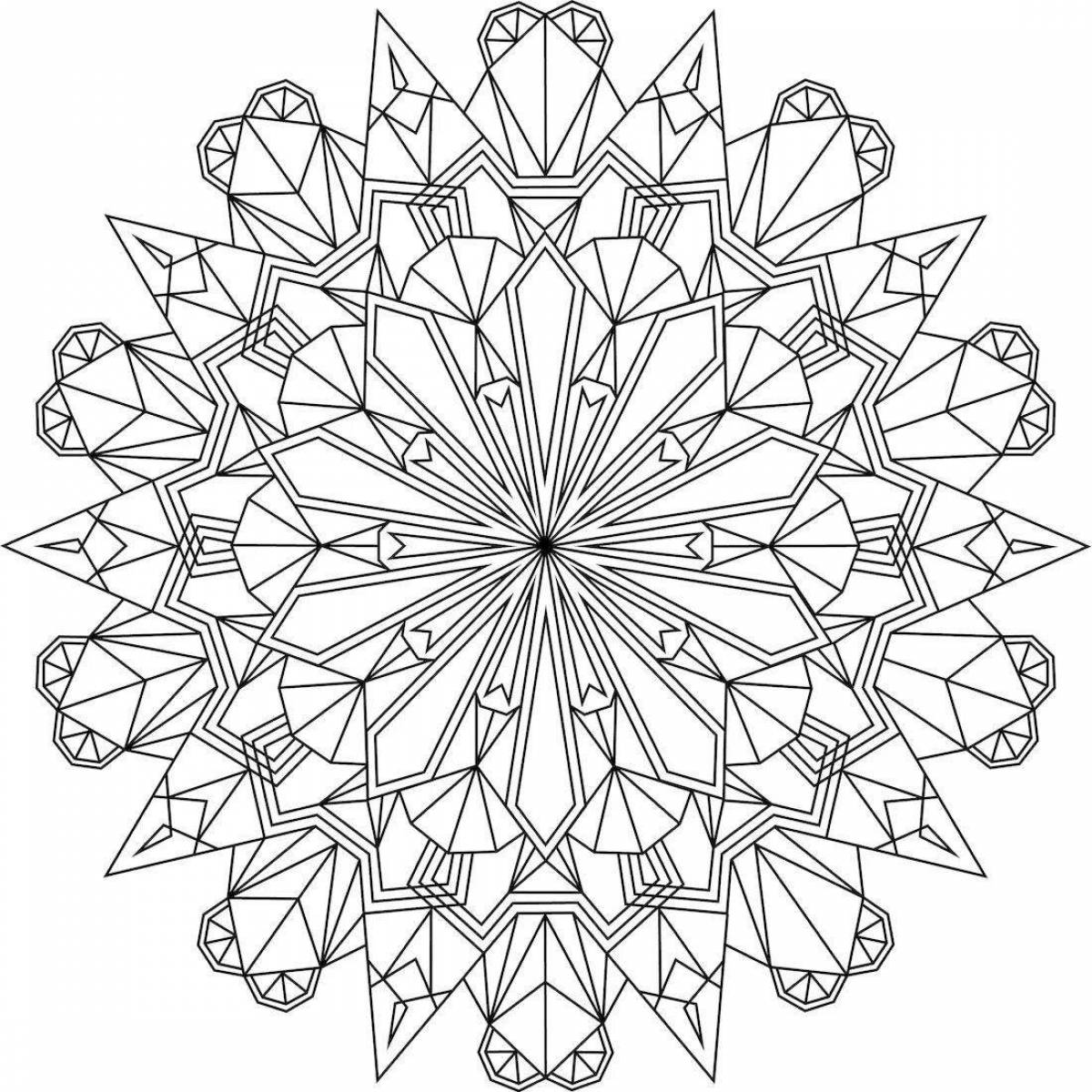 Crystals grand coloring page