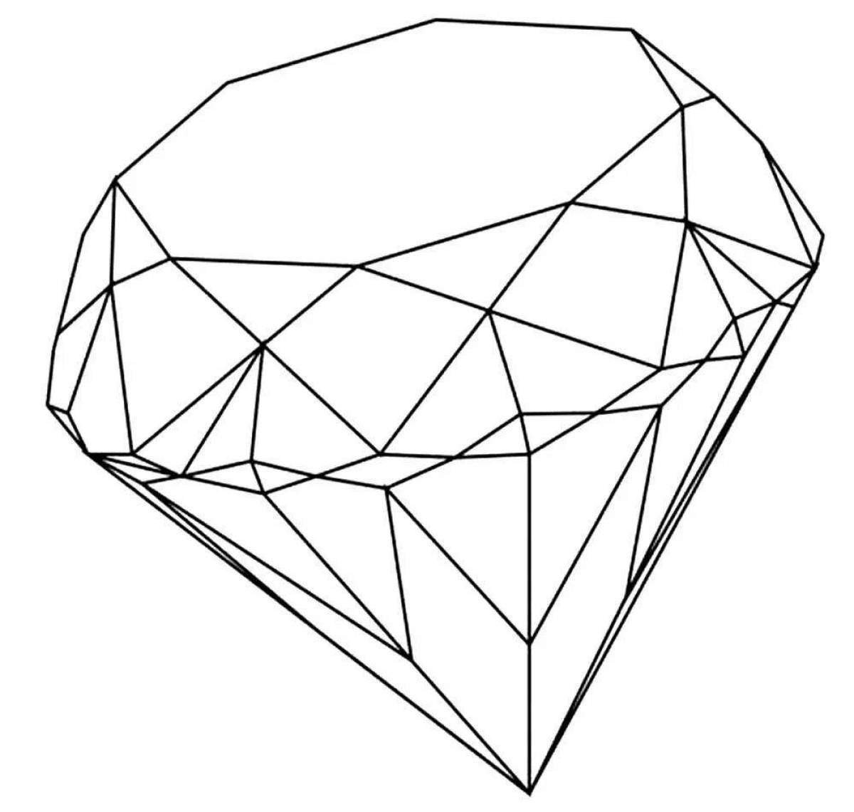 Delicate crystals coloring page