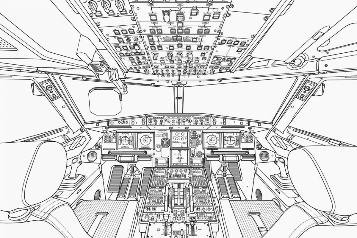 Sweet airbus coloring page