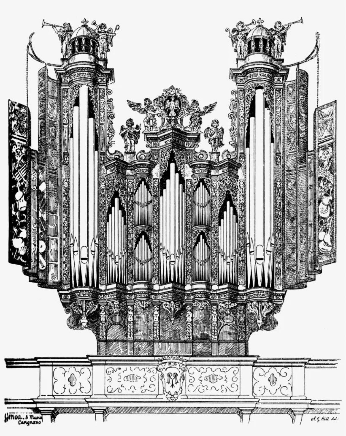 Photo Incredible organ painting