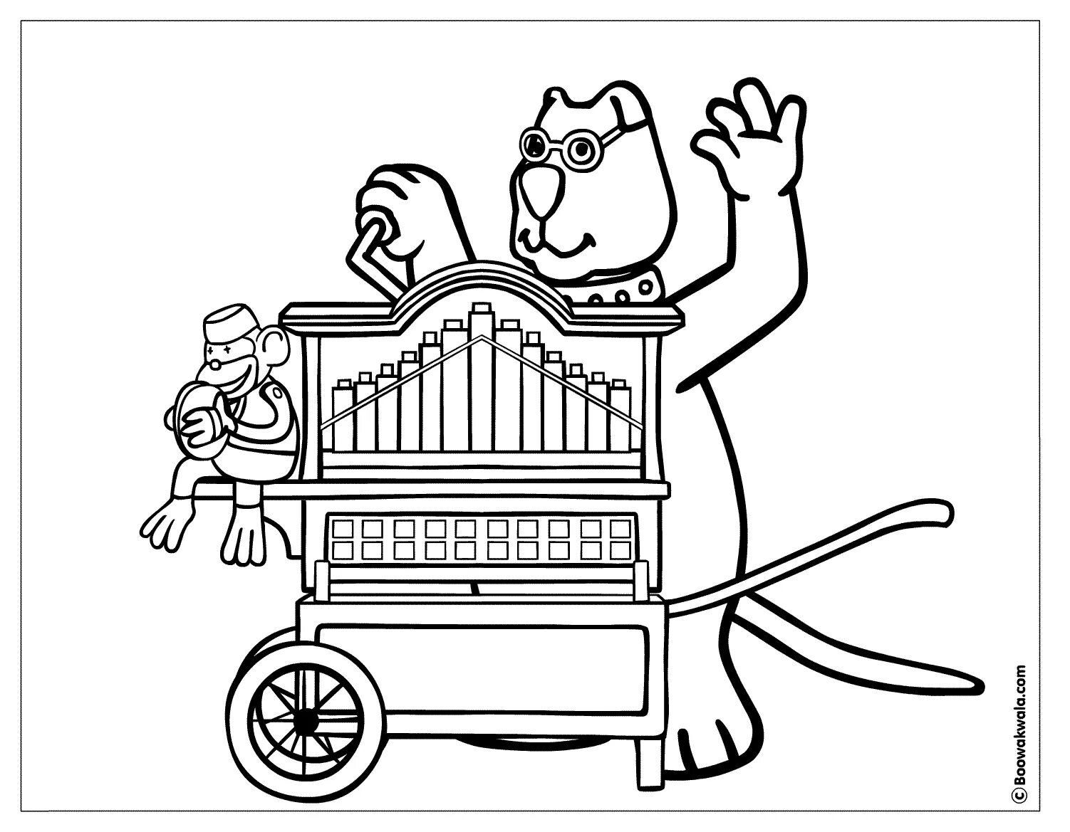 Photo Colorful organ coloring page