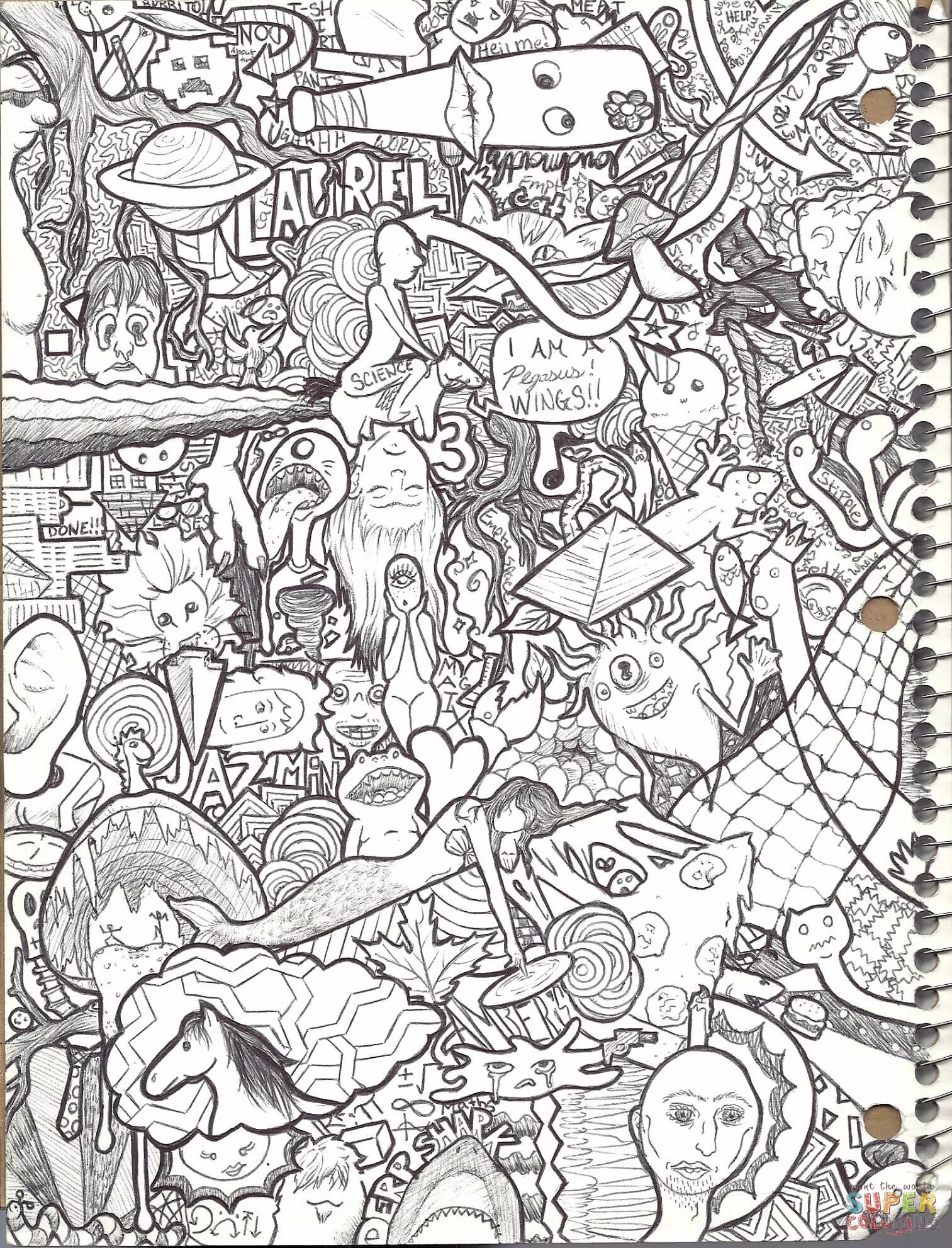 Coloring-mania coloring page collage