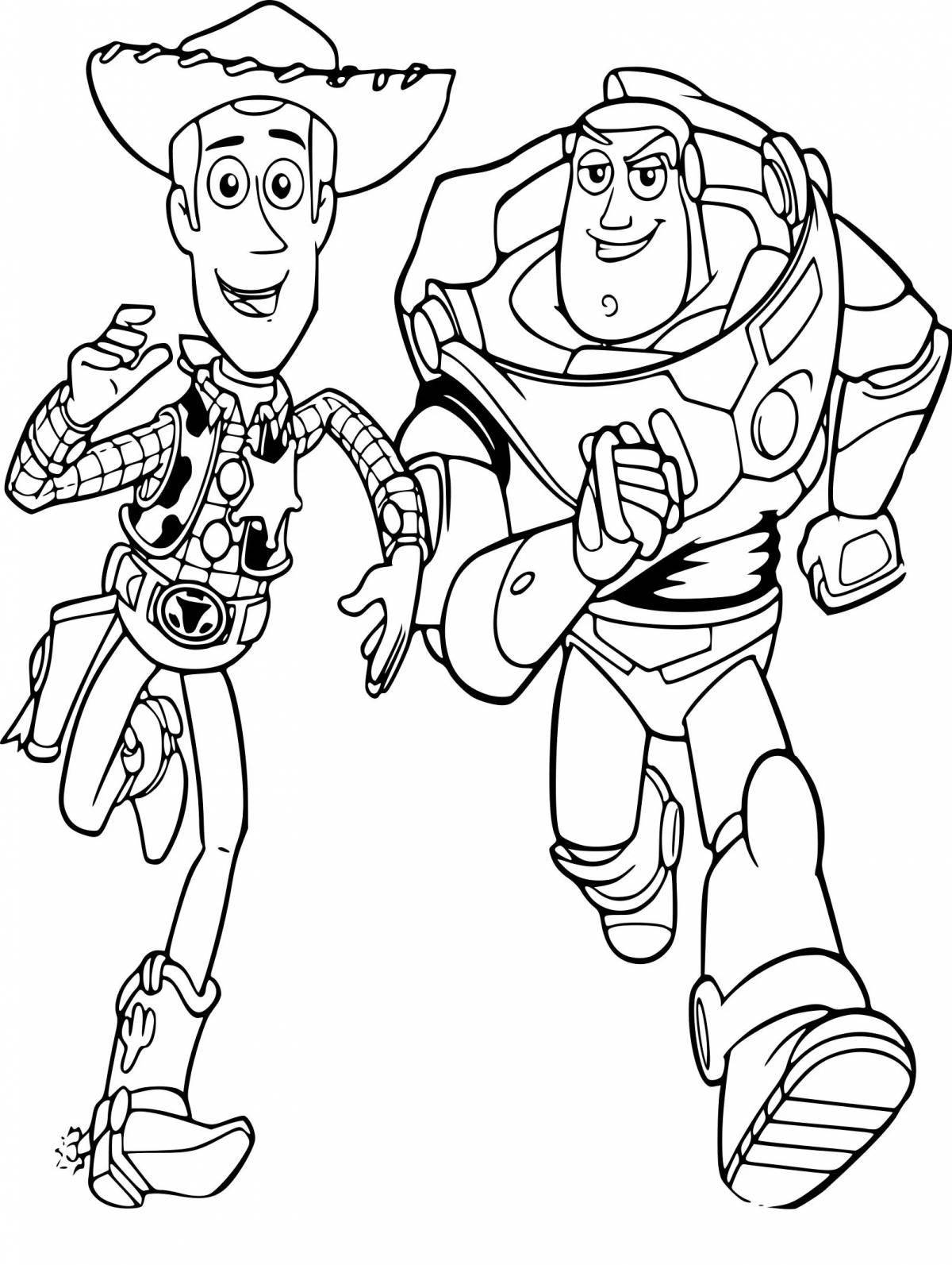 Exciting buzz coloring pages