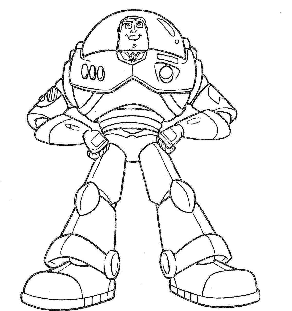 Buzz glowing coloring pages