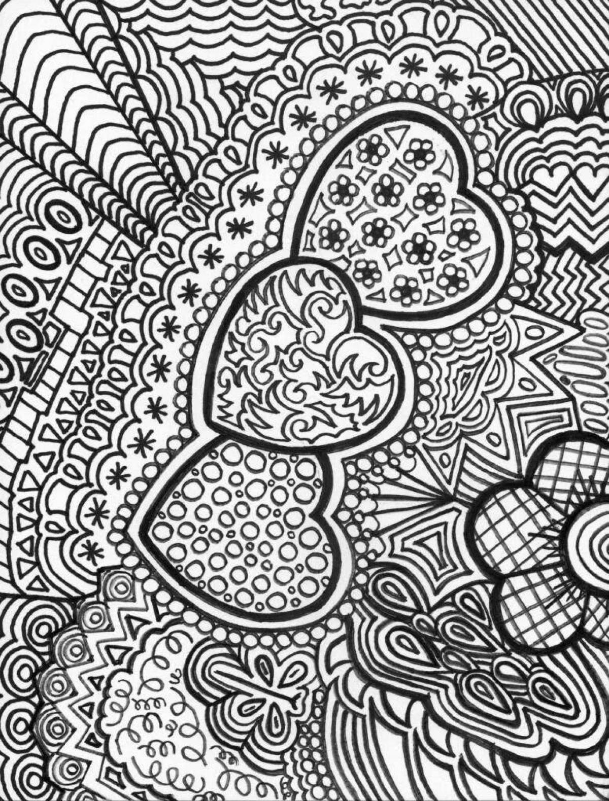 Detailed coloring book
