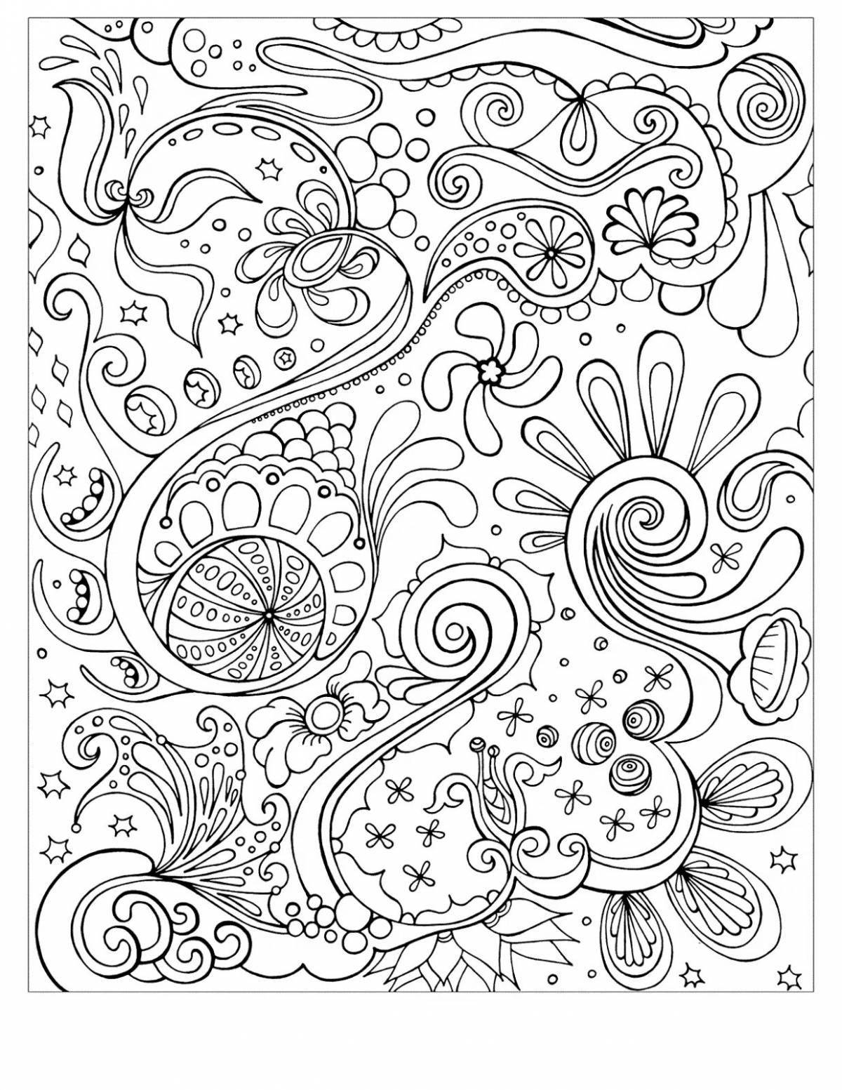 Stylish coloring with a pattern