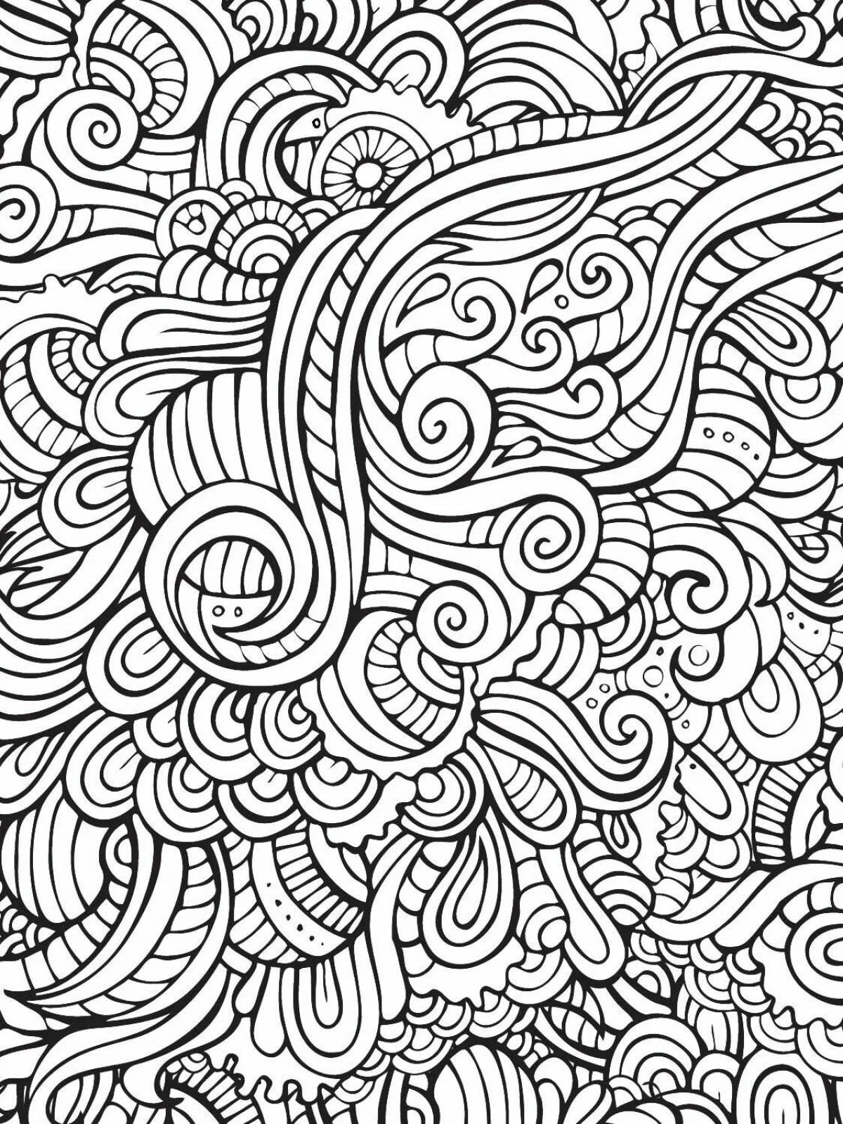 Great patterned coloring book