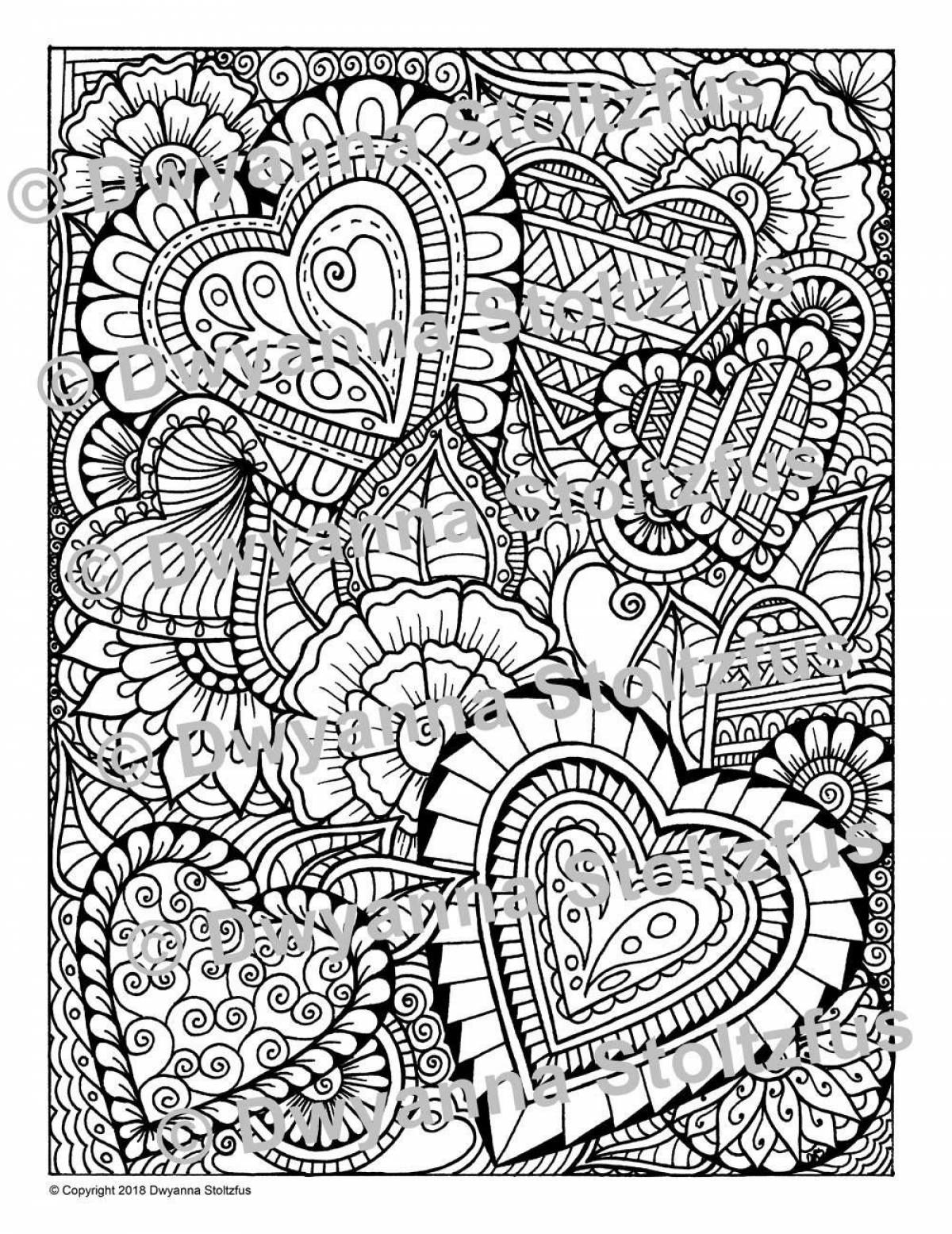 Awesome patterned coloring book