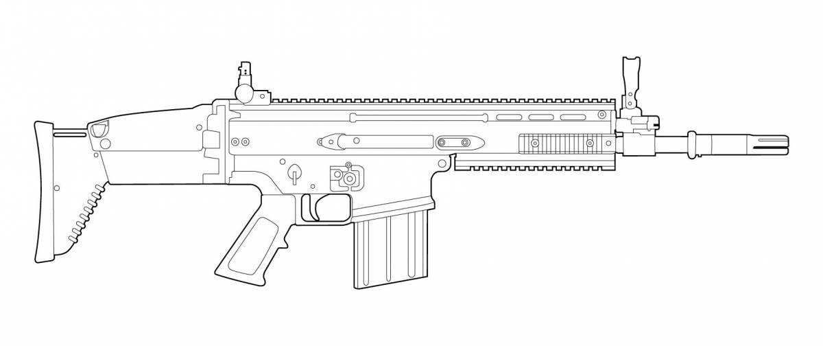 Playful m416 coloring page