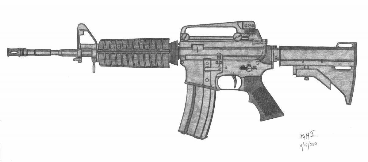 Увлекательная раскраска m416