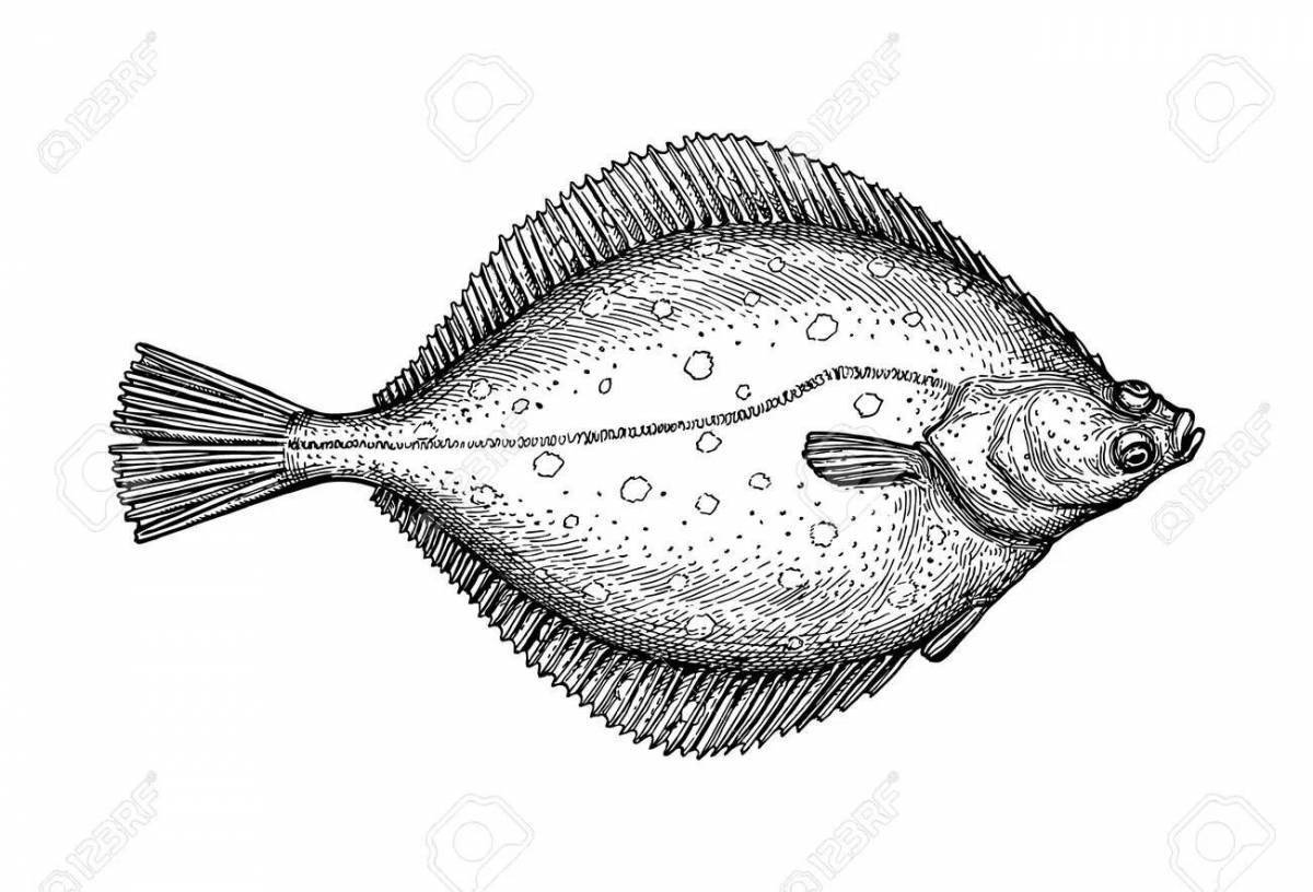 Буйная раскраска камбала