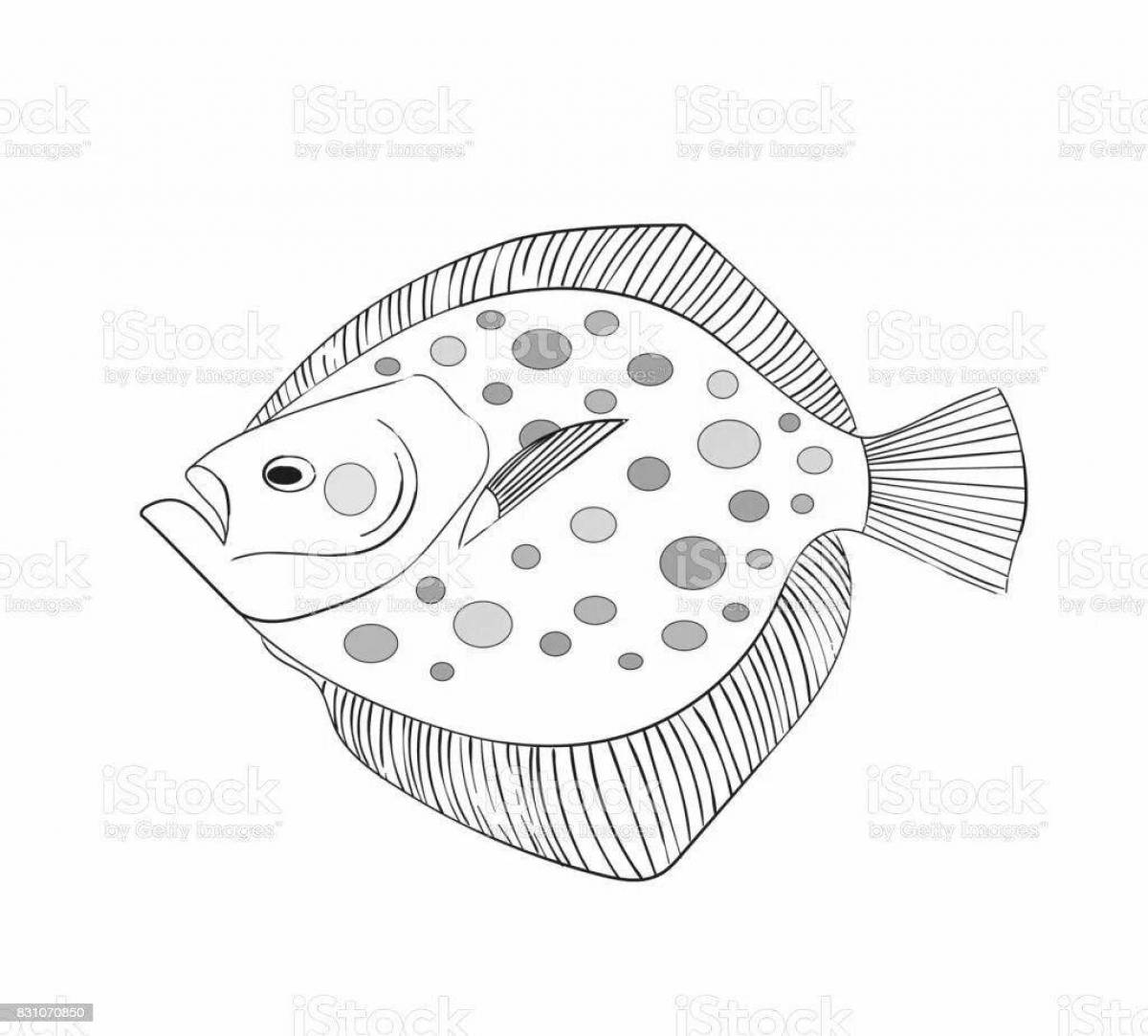 Великолепная раскраска камбала