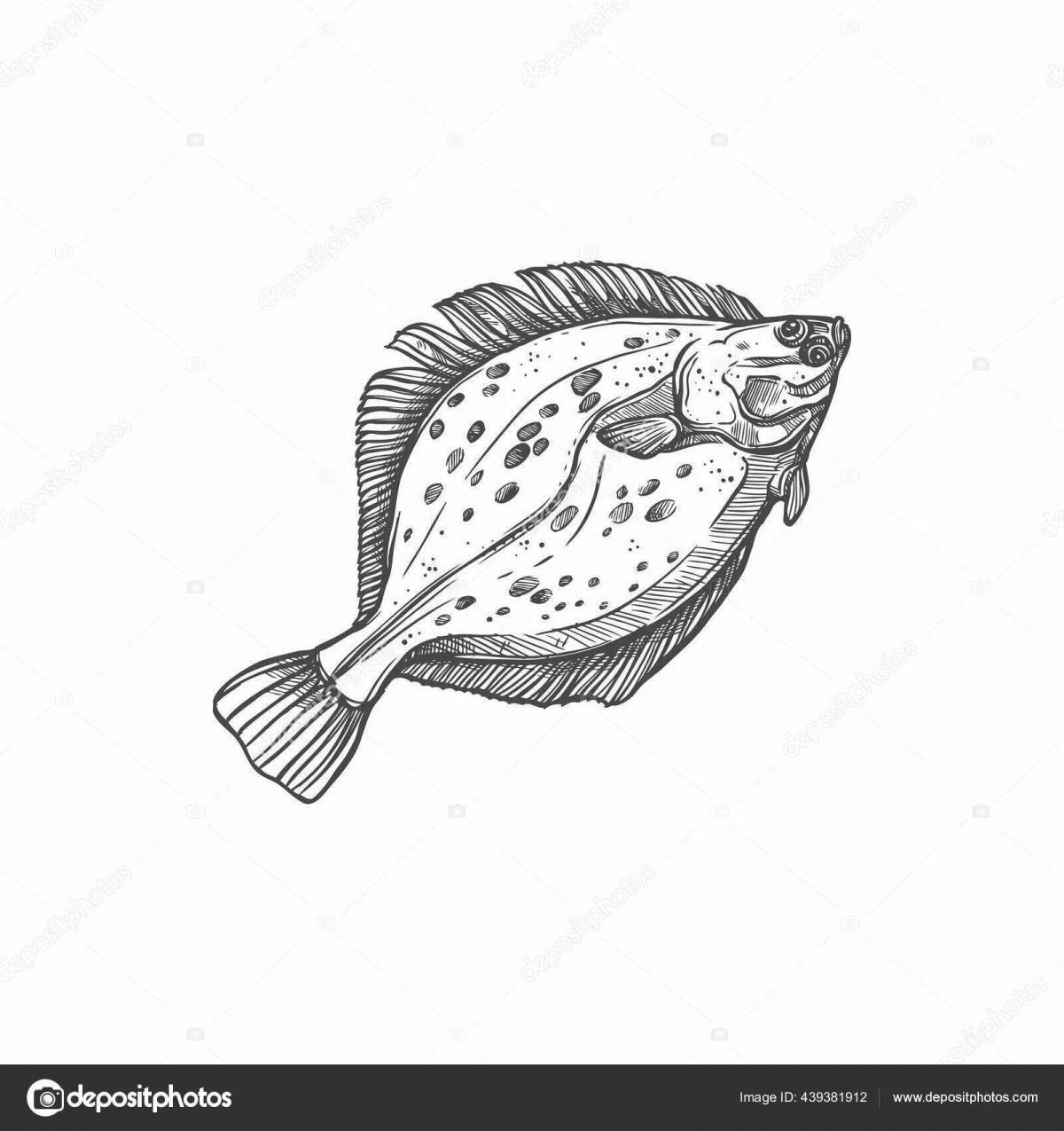 Charming flounder coloring