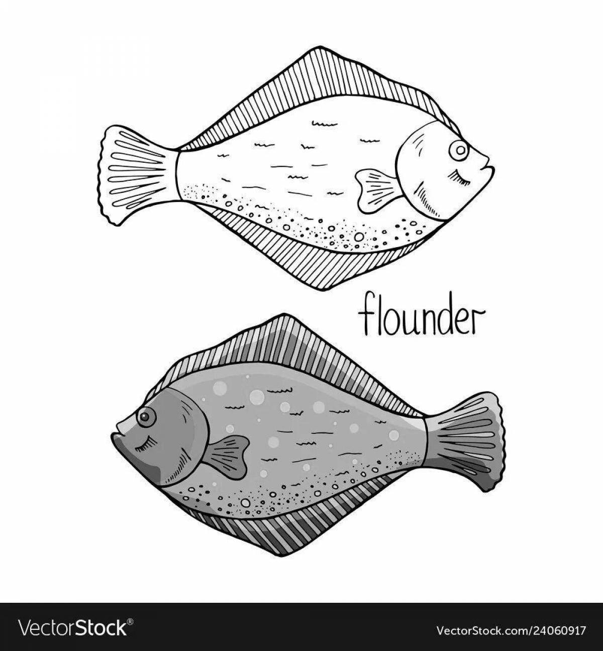 Сладкая раскраска камбала