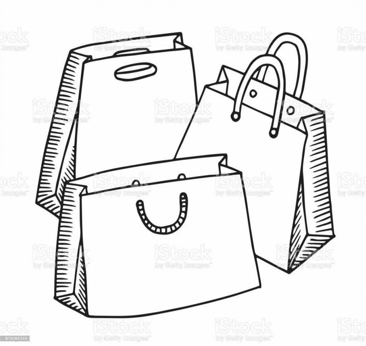 Holiday Shopping coloring page