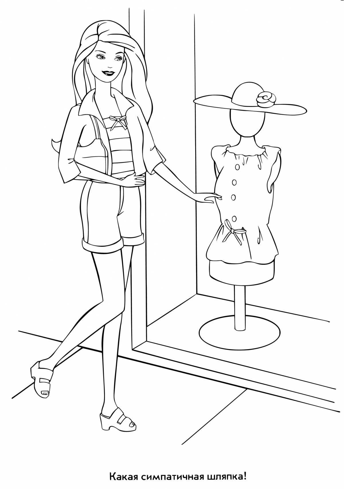 Shopping coloring page