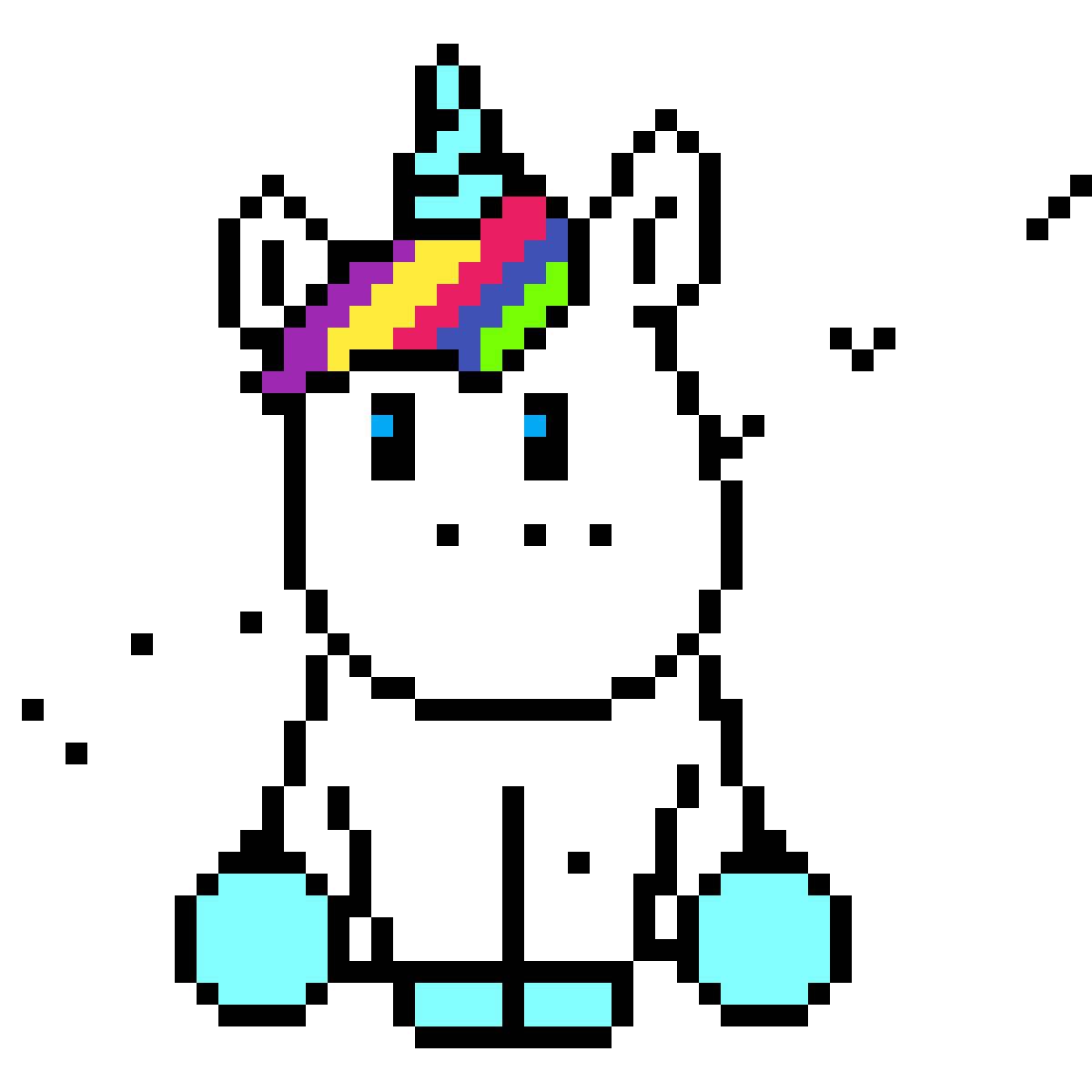 Bright pixel coloring page