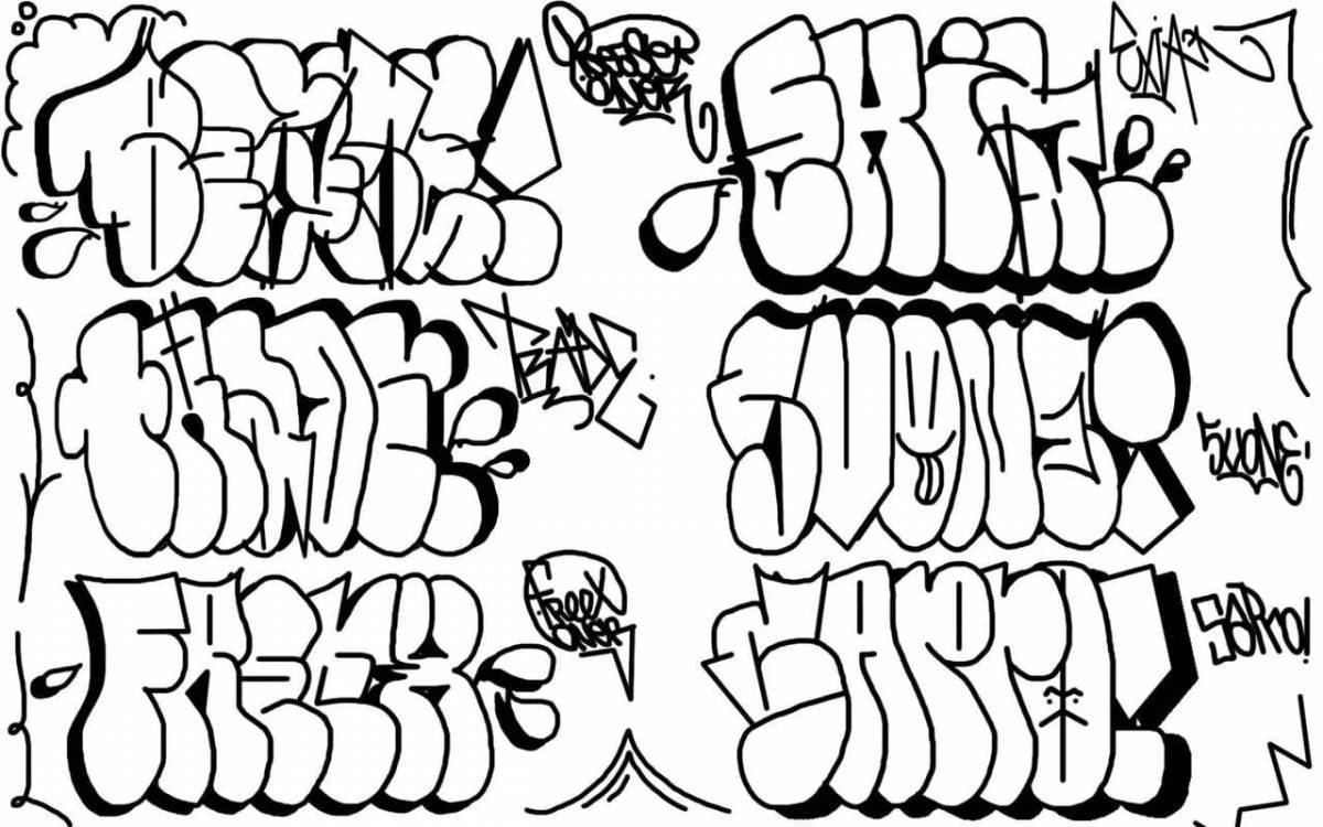 Playful bubble coloring page