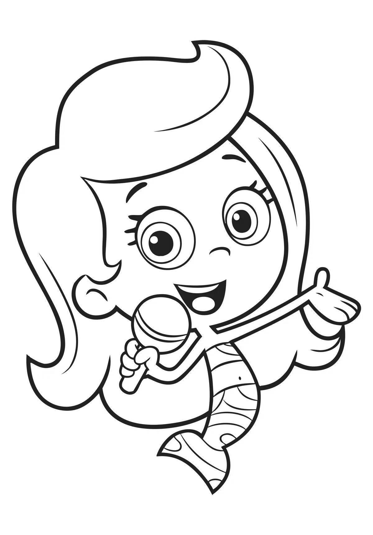 Magic bubble coloring page