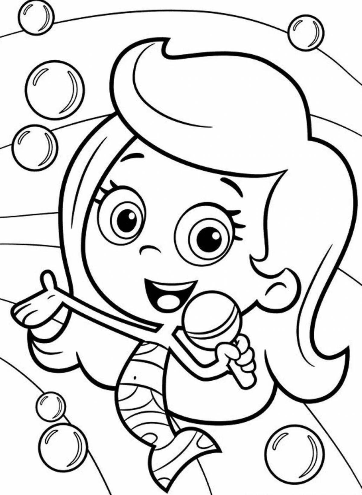 Fabulous bubble coloring page