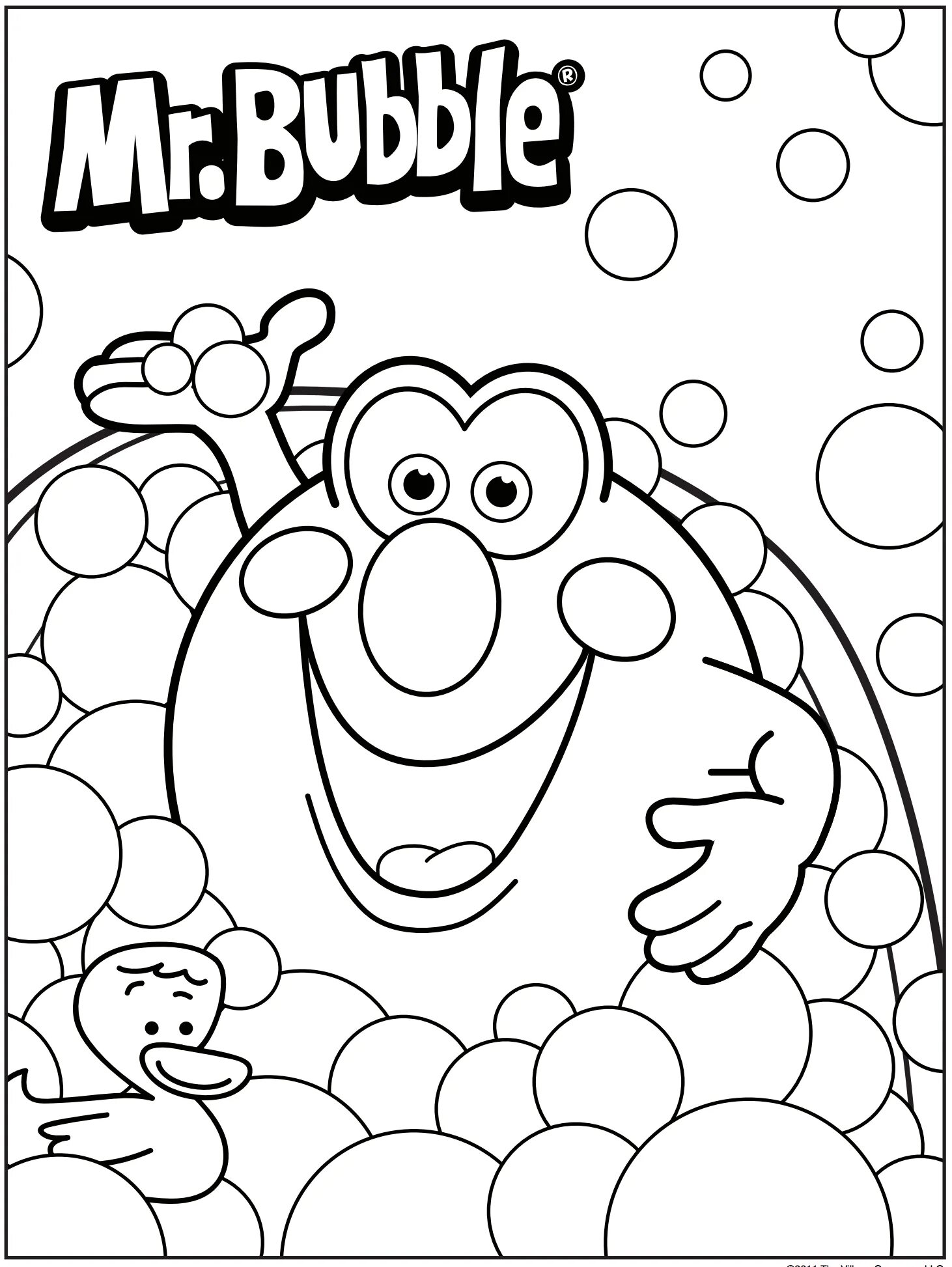 Impressive bubble coloring page