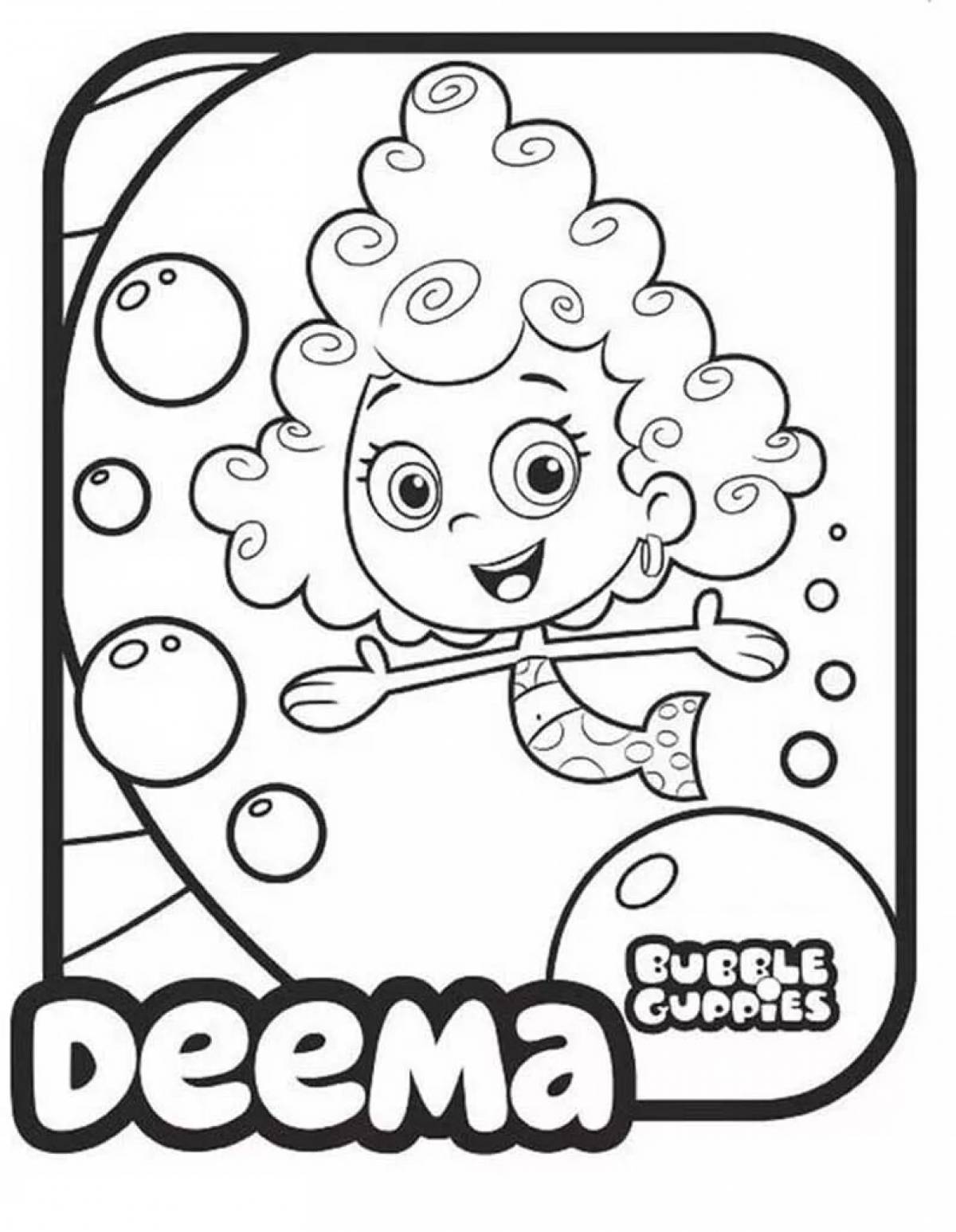 Fancy coloring with bubbles