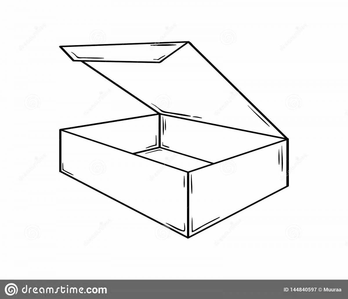 Playful box coloring page