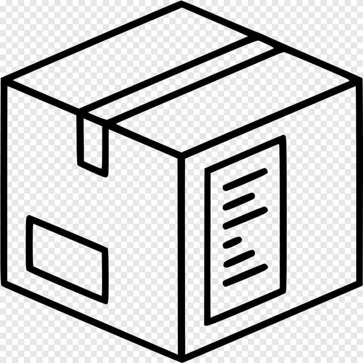Mystery box coloring page