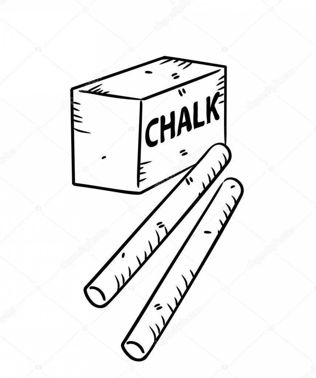 Coloring page chalk discovery