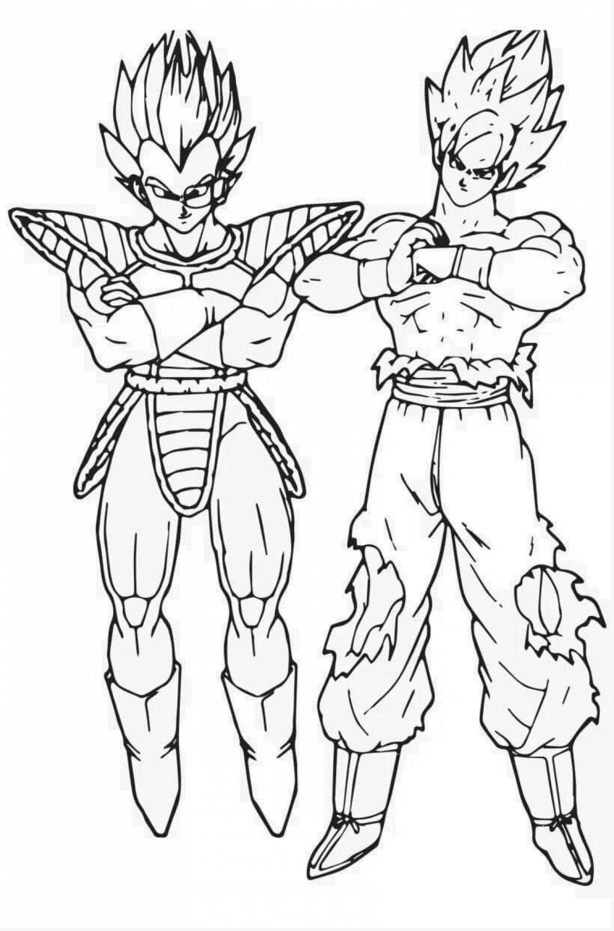 Elegant dragon ball coloring book