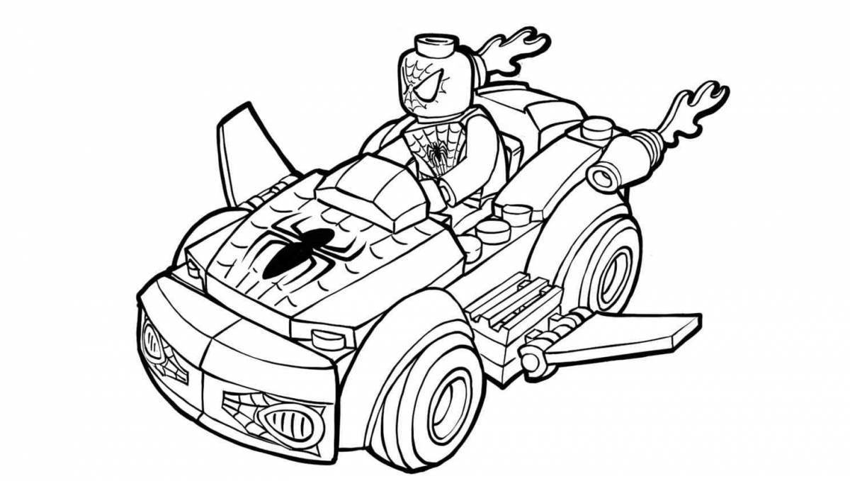 Comic guard car coloring page