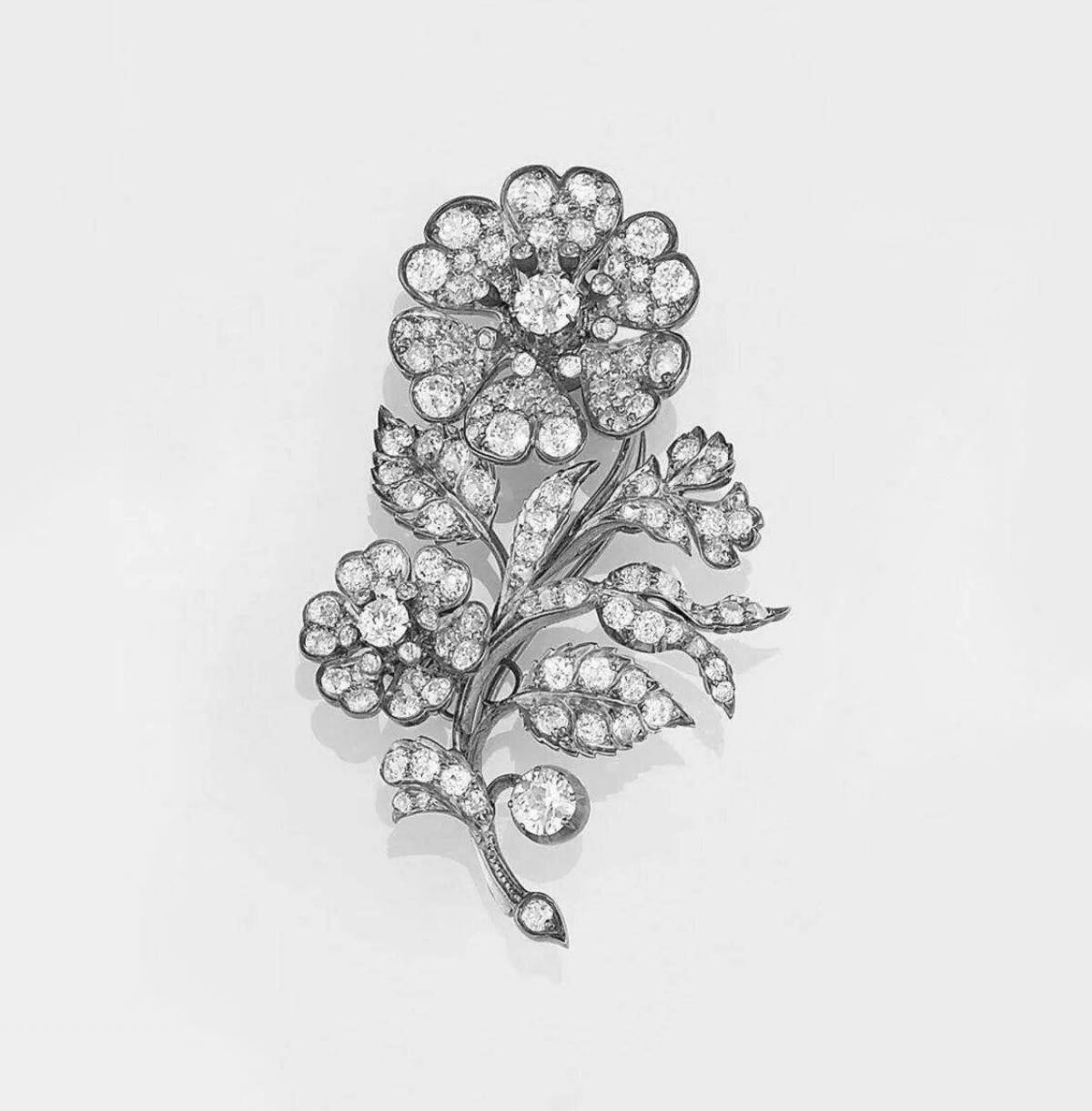 Photo Exquisite coloring brooch