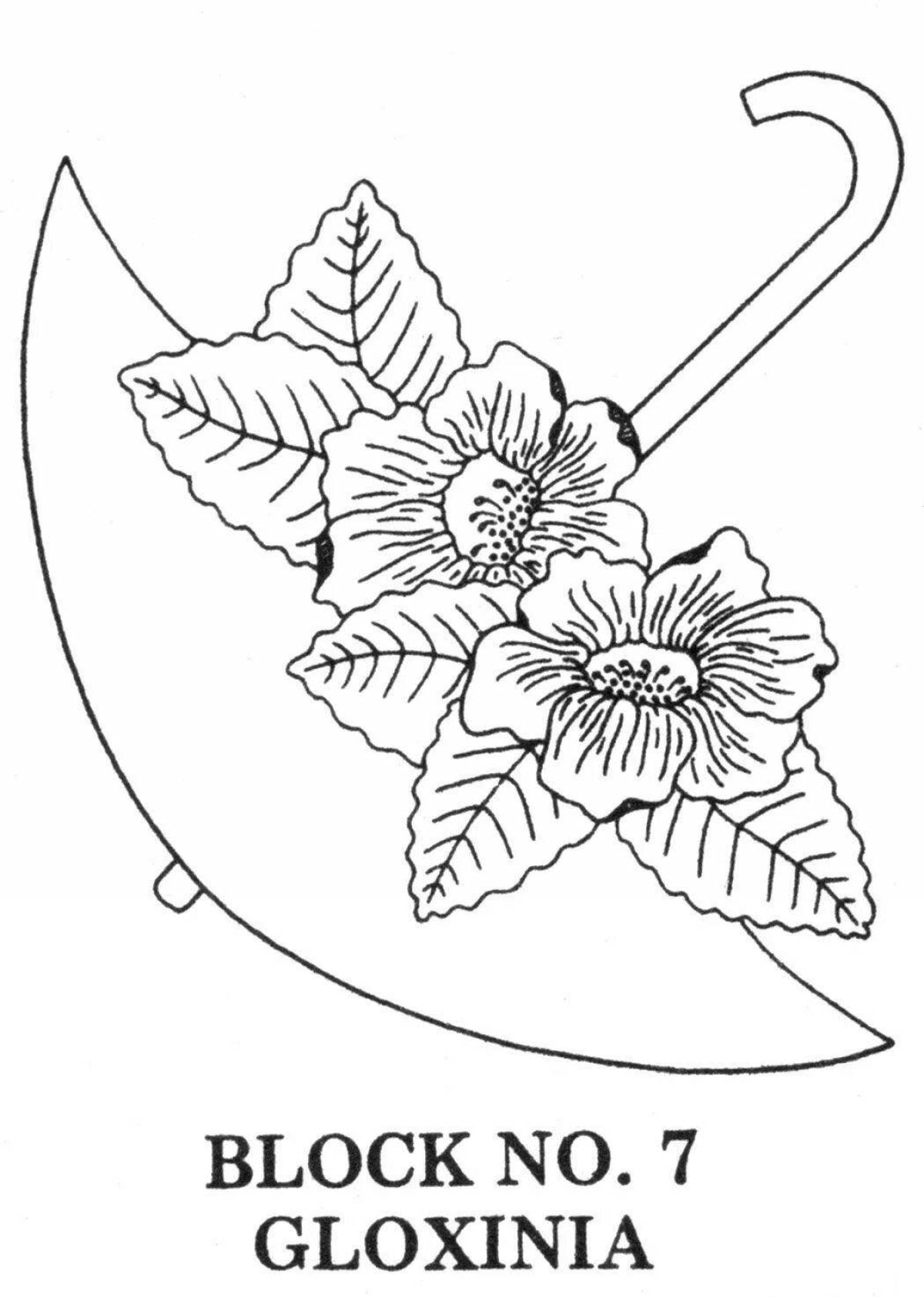 Luxury brooch coloring page