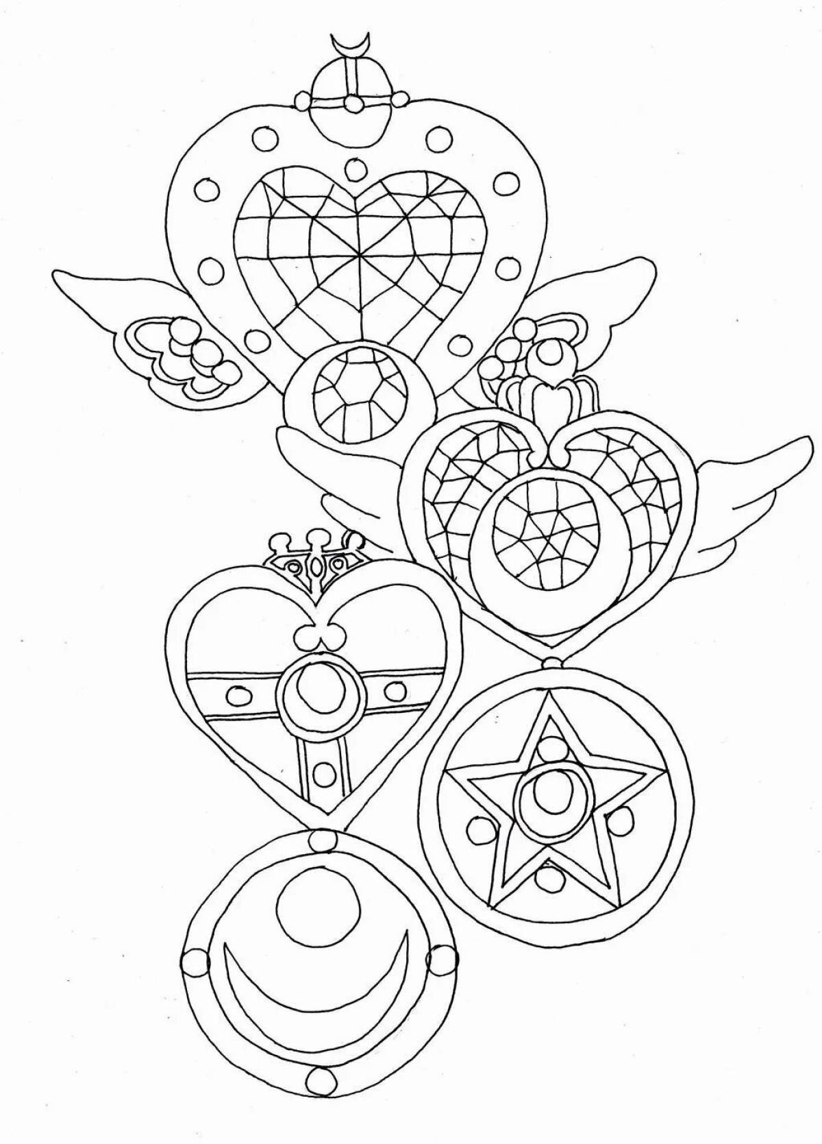 Photo Unique coloring brooch