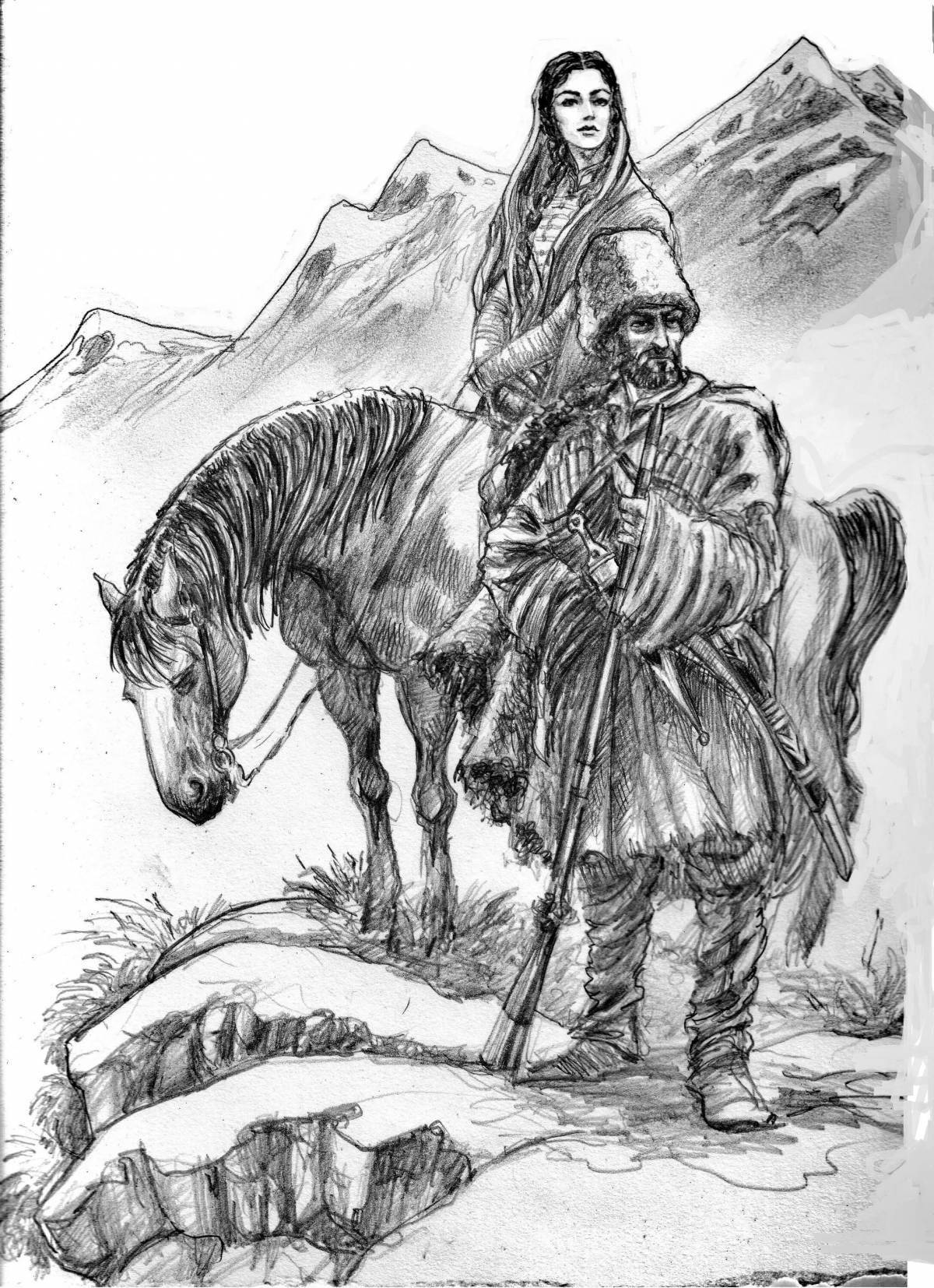 Glorious mountaineer coloring page