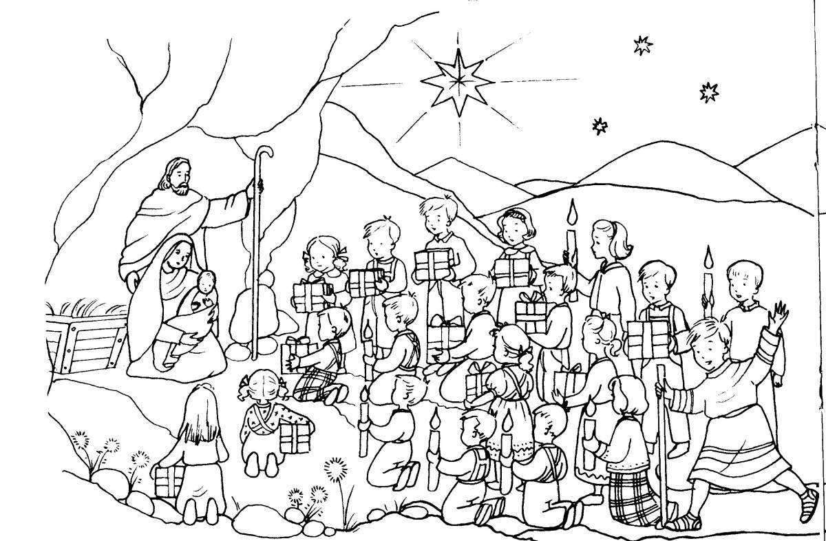 Coloring page enthusiastic carolers