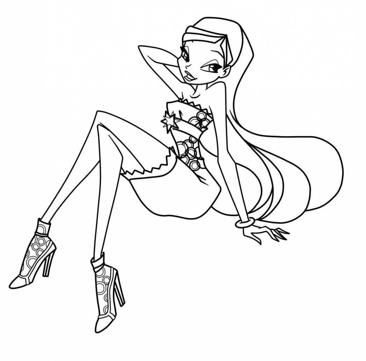 Coloring page mysterious alfea