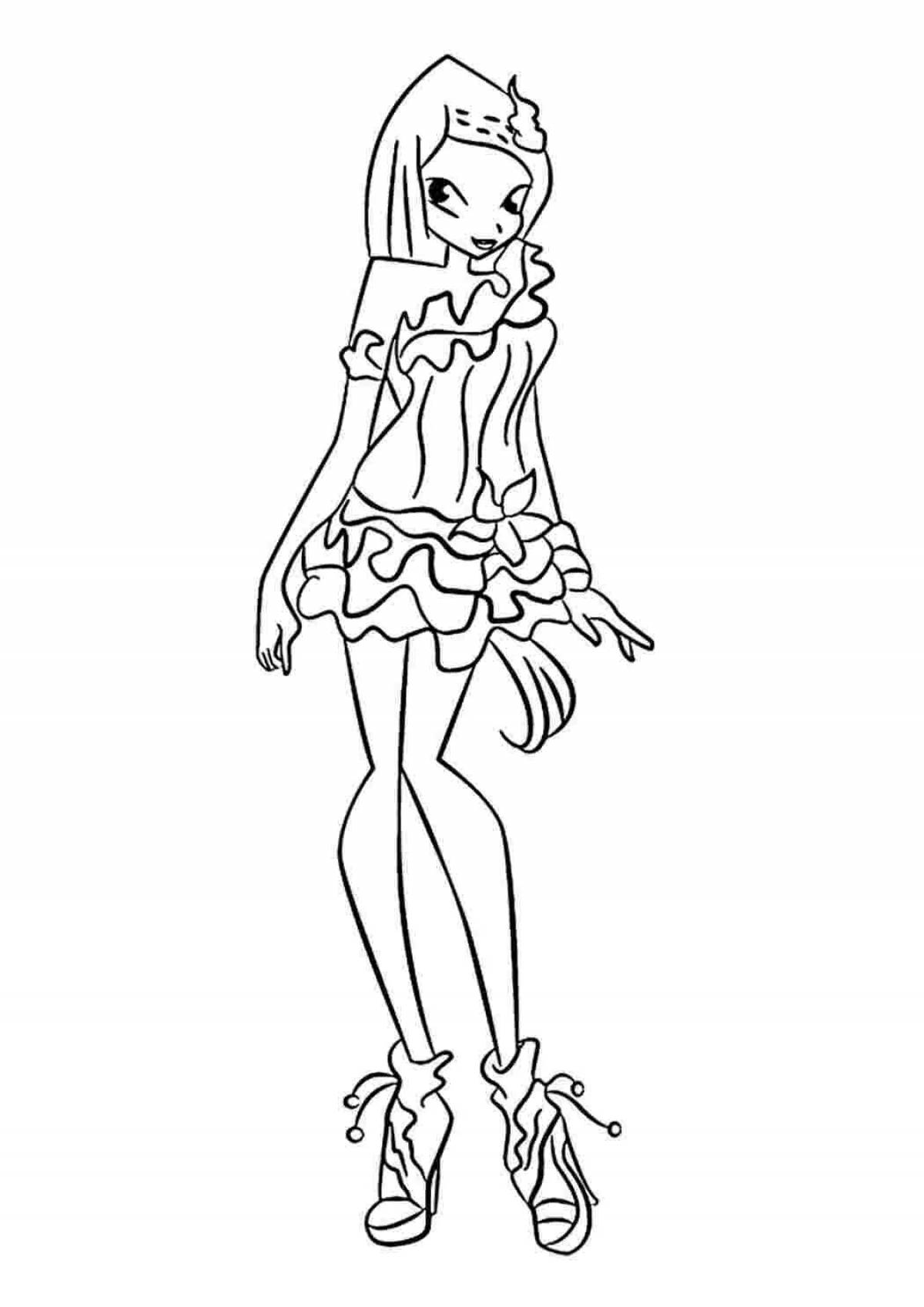 Alfea bright coloring page