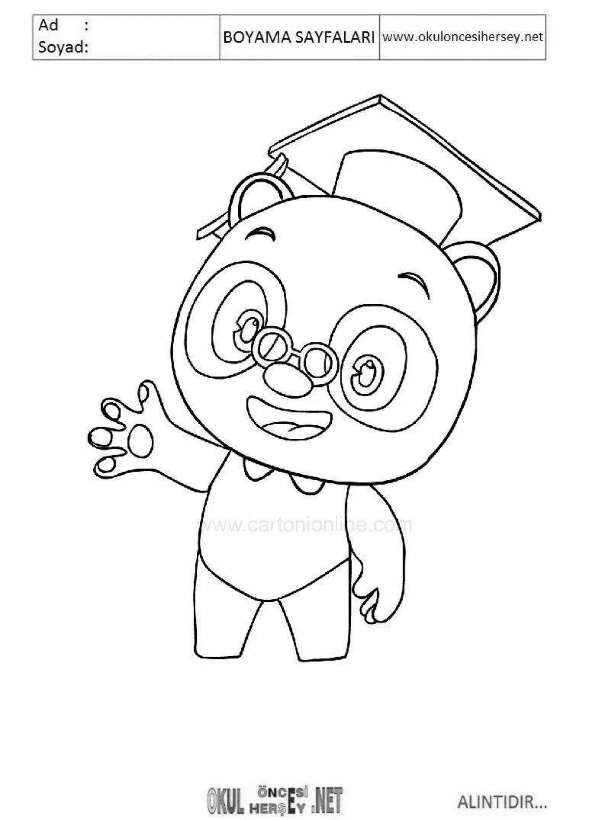 Sweet baby bus coloring page