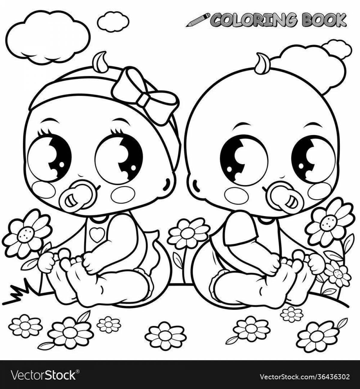 Coloring page wonderful baby bus