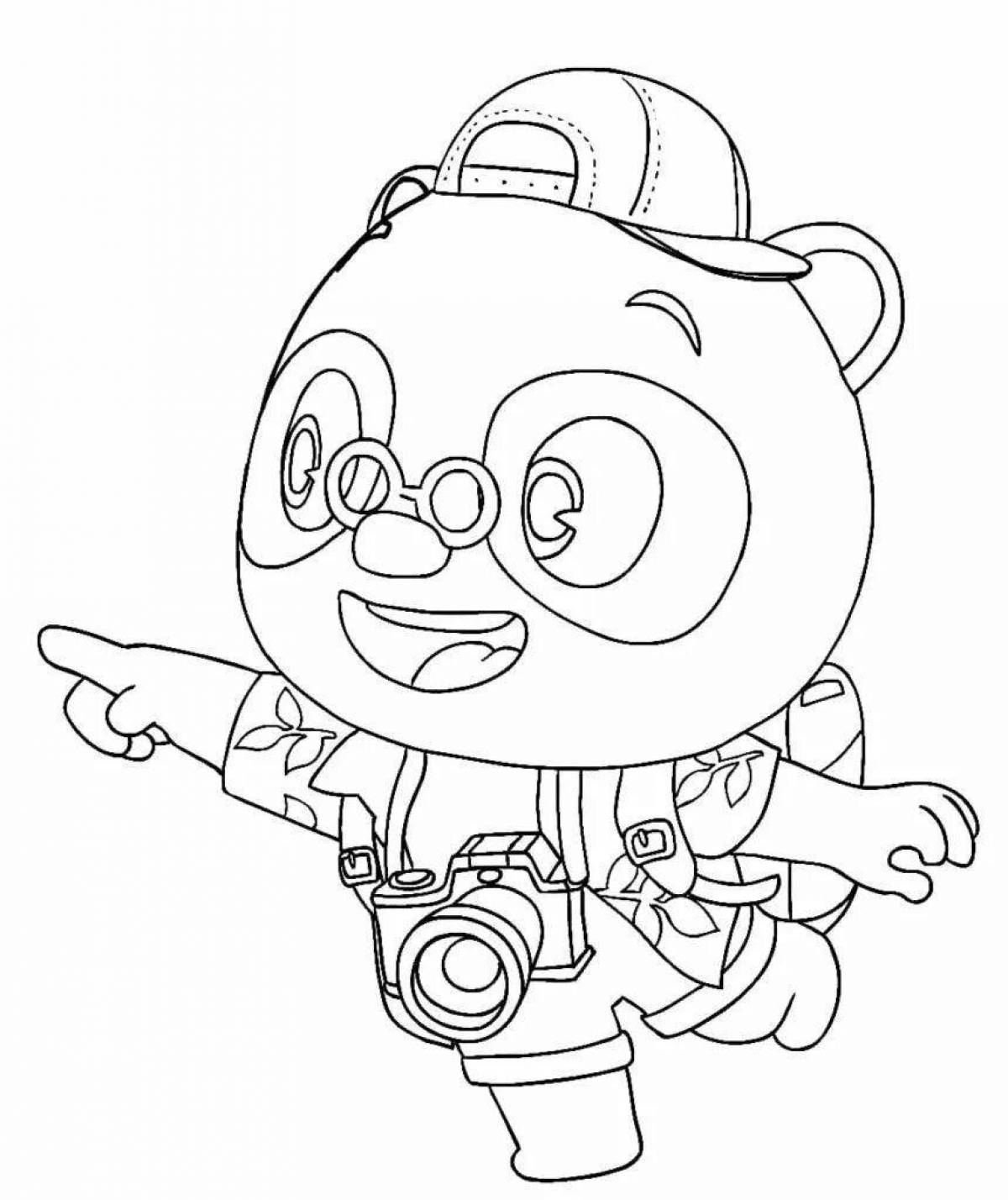 Coloring book for kids bus with lots of colors