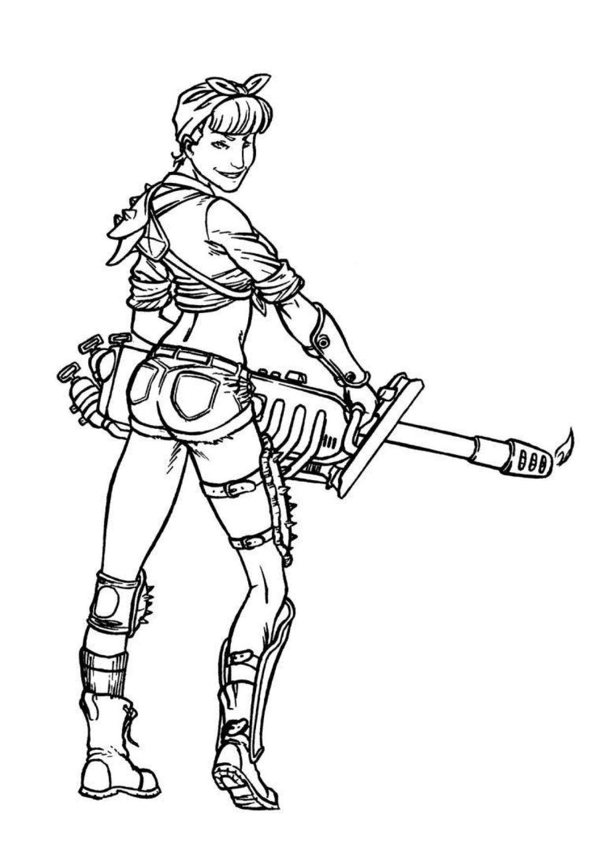 Яркая раскраска fallout