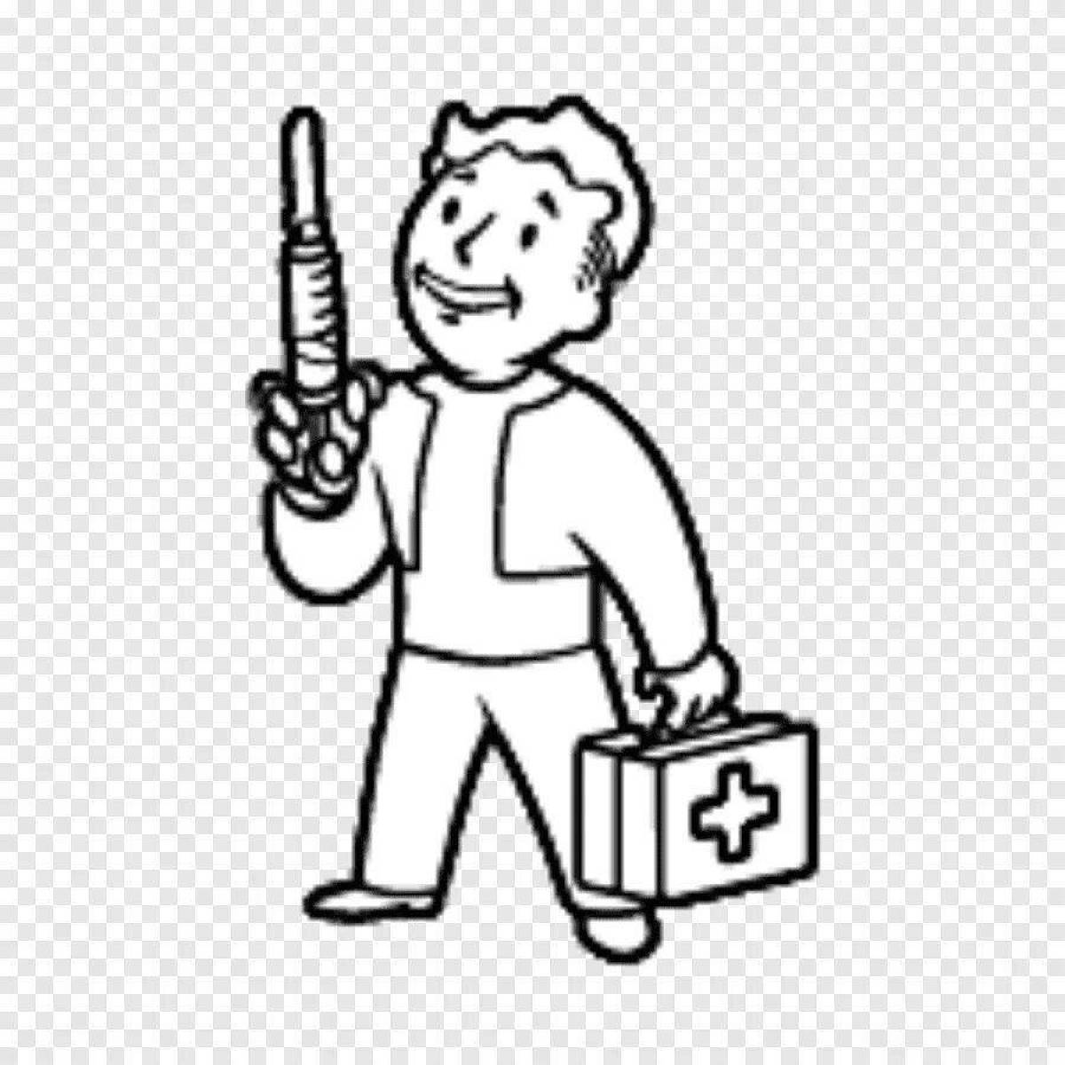 Daring fallout coloring book