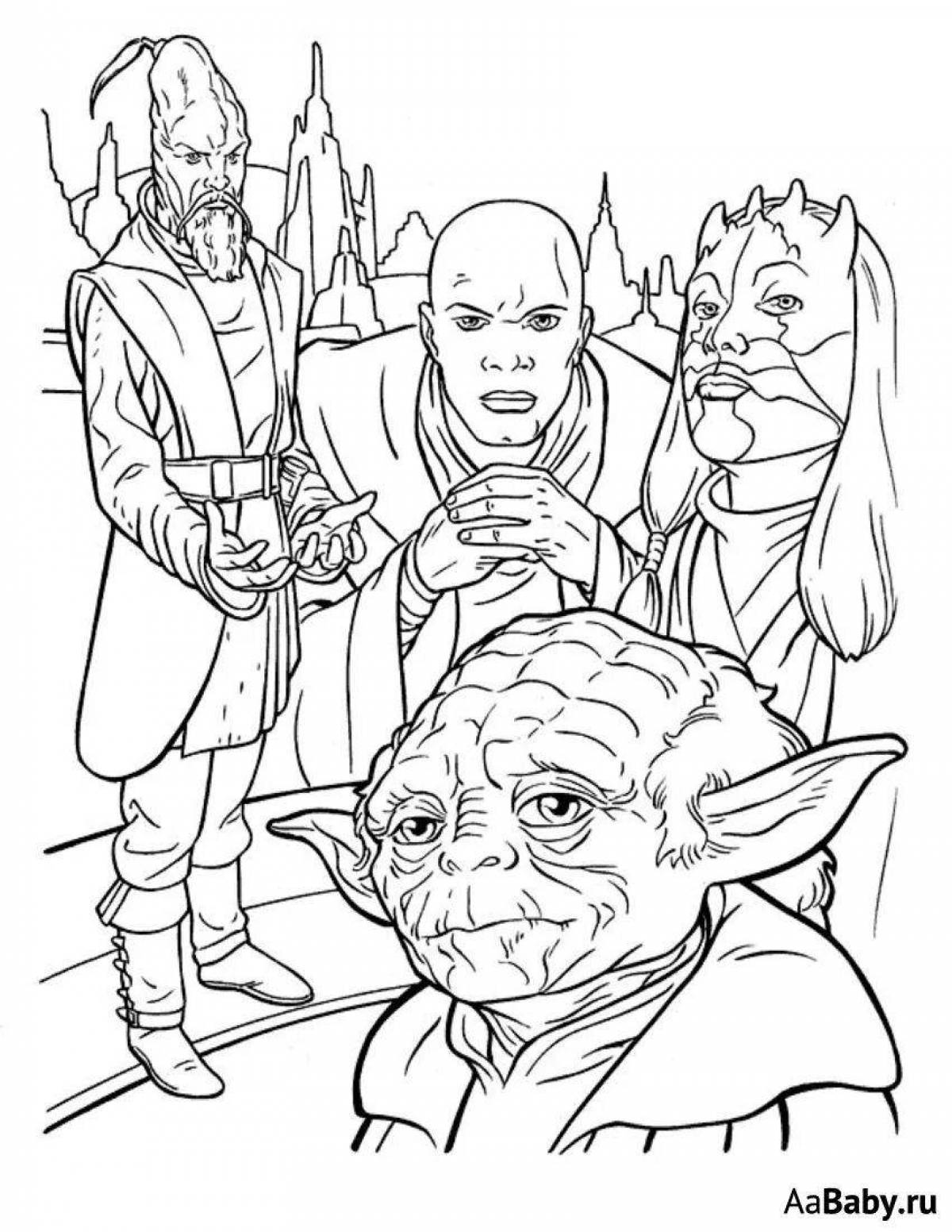 Photo Gorgeous Jedi coloring page