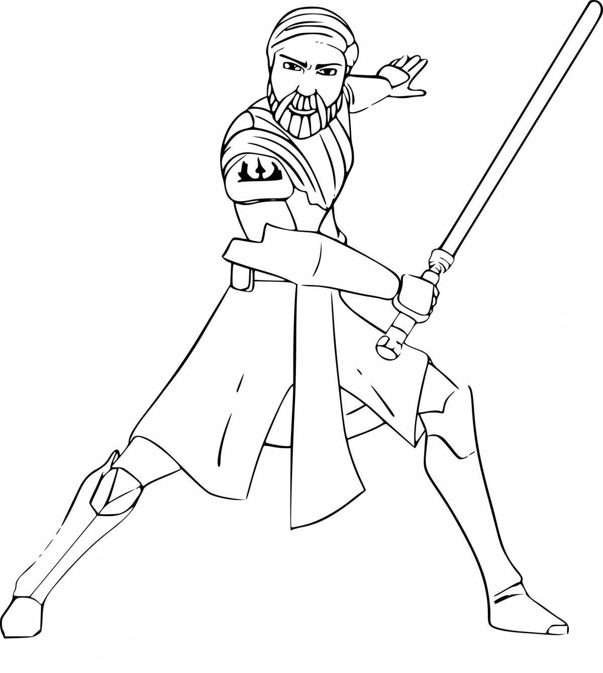 Photo Glittering Jedi coloring page