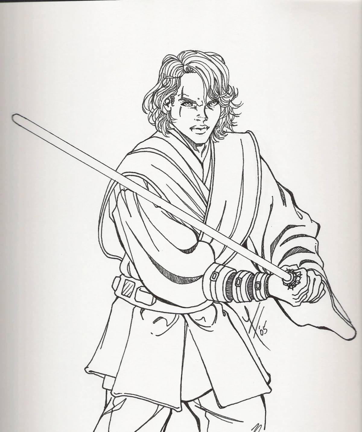 Jedi glitter coloring pages