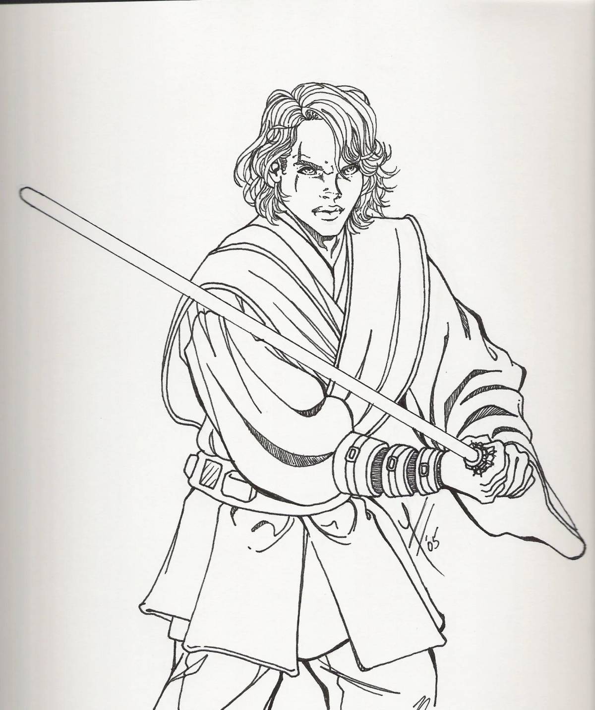 Photo Jedi glitter coloring pages
