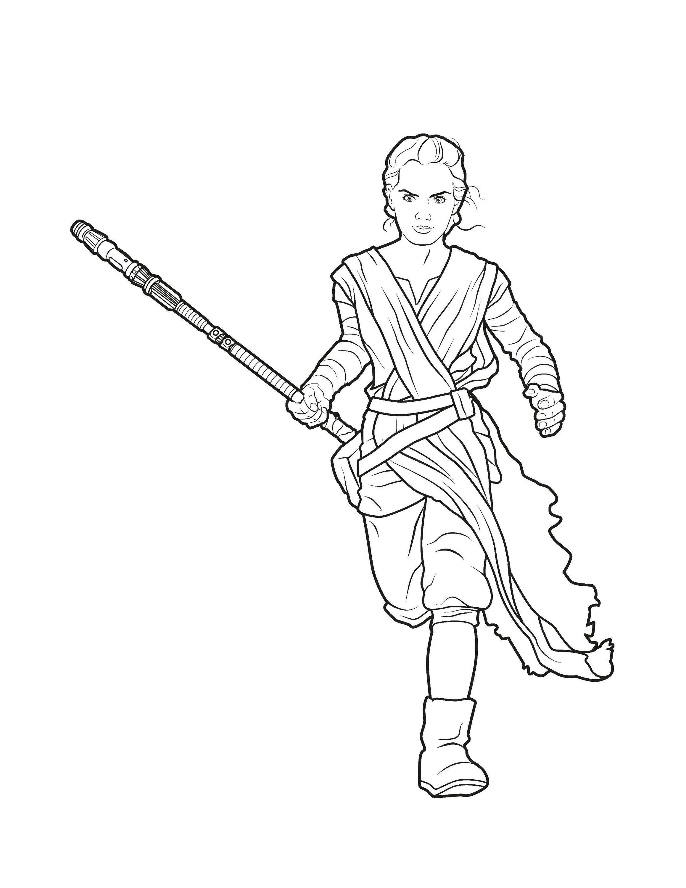 Coloring book brightly colored Jedi